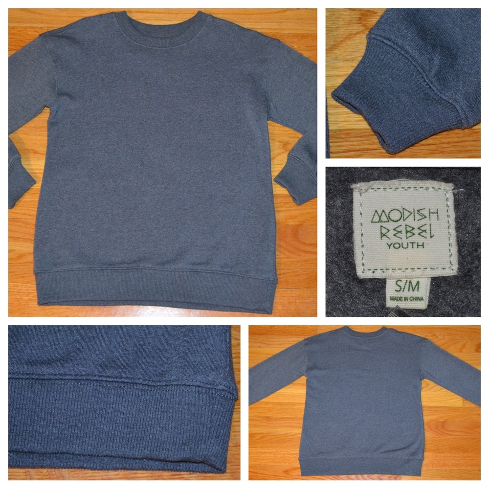 Youth girls Modish Rebel for Buckle crewneck sweatshirt, size S/M